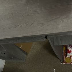 Computer Desk with File Cabinet and Drawers, Storage Cabinet with Removable Shelf and Ventilation for CPU, Home Office Desk or Computer Workstation wi