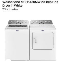Washer and Dryer 