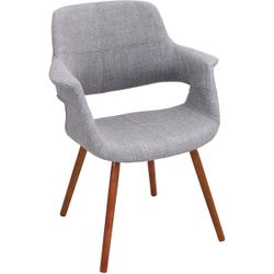 Vintage Flair Mid-Century Modern Chair in Light Grey