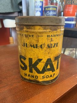 Jumbo Size Skat Antique Tin