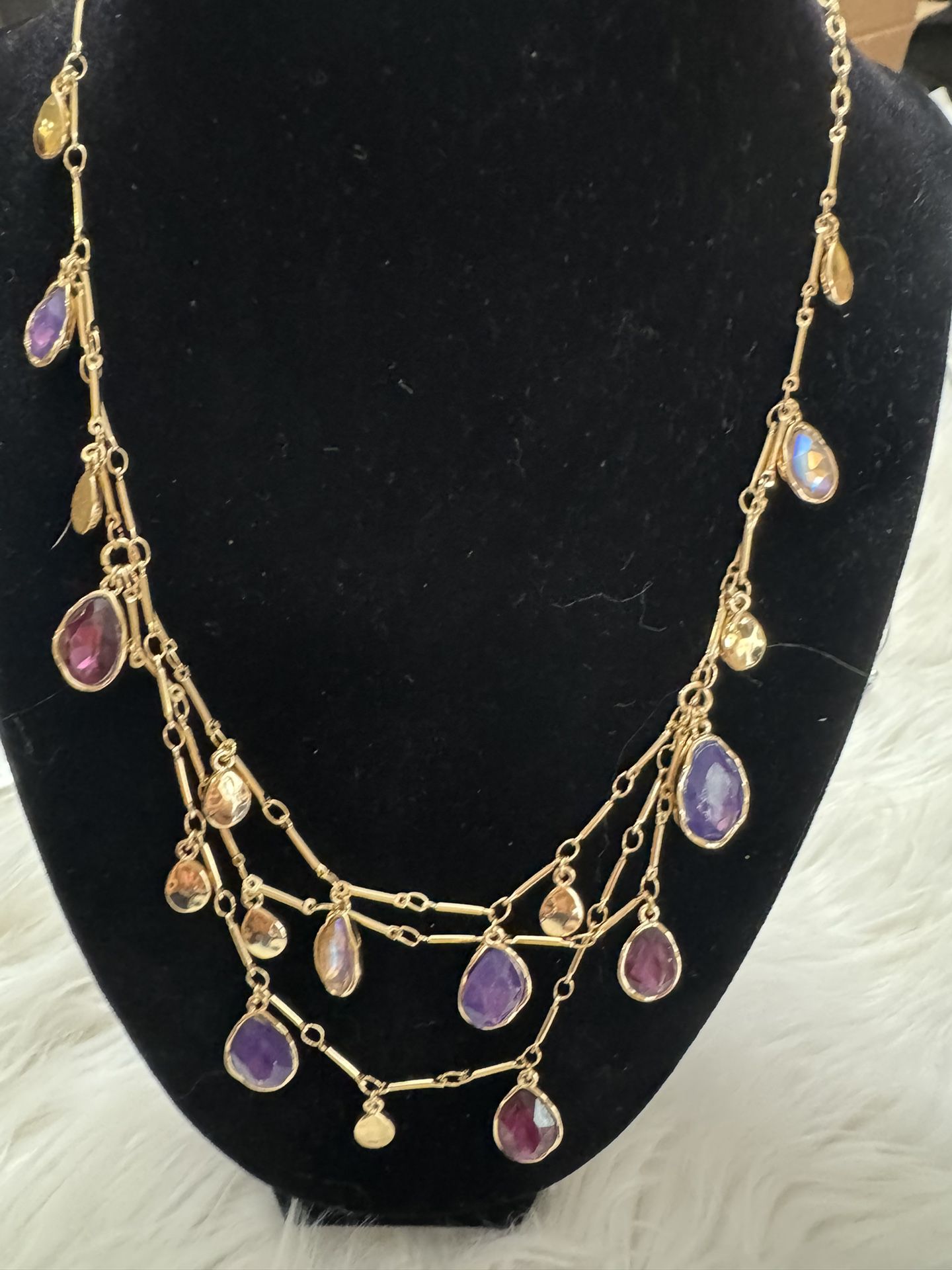 Gold With Purple Chain