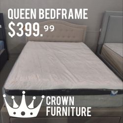 Beige Queen Bedframe 