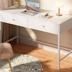 Desk/Vanity with 2 Drawer Storage