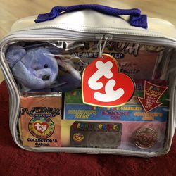 BNWT 1999 TY Beanie Babies Platinum Membership Official Club Collectible Case