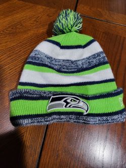 🏈 Seattle Seahawks New Era Knit Beanie Hat with Pom 🏈