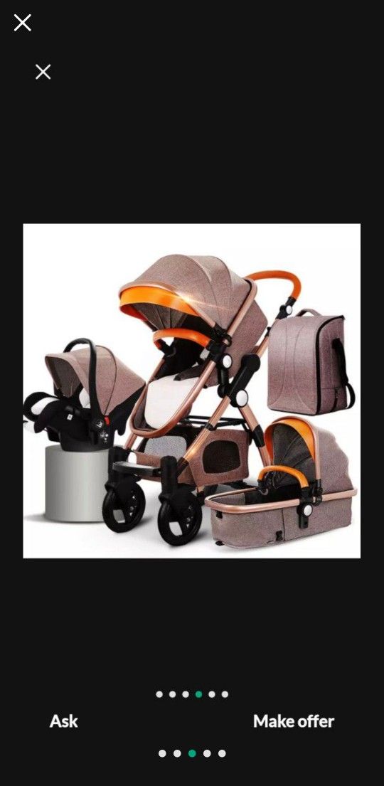 Carriage, Car Seat, Stroller & Diaper Bag 