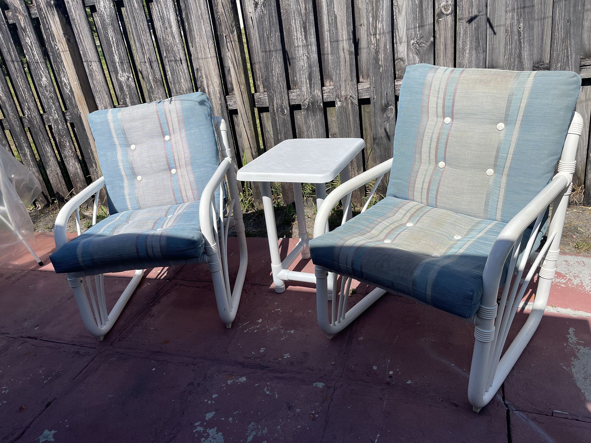 PVC Patio Furniture Used But In Good Condition $60 Firm On Price