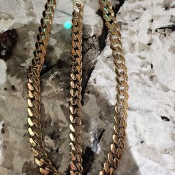 10k Manaco Chain And Bracelet.