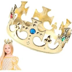 10 Pack King Or Queen Crowns For Costume Parties and Especial Events,adjustable.
