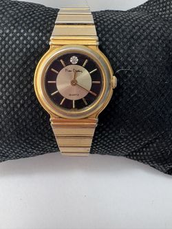 Pierre Cardin Women’s Quartz Watch – Gold and Black Two-Tone, Elegant Design