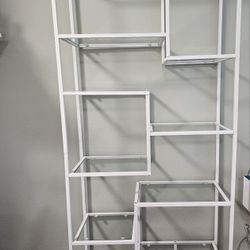 White Glass Bookshelf