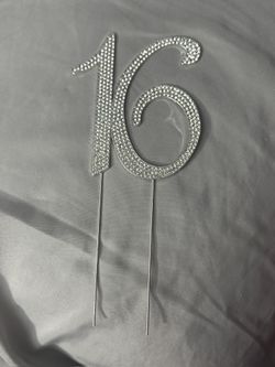 #16 Rhinestone/metal cake topper