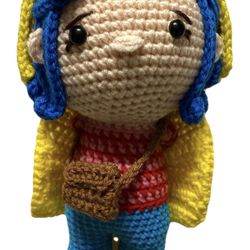 CORALINE figure statue Crochet Doll PLUSH STuffed Amigurumi TOY handmade