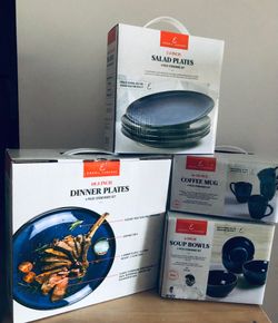 Stoneware Dinnerware Service for 4. Total 16 pcs.  $50