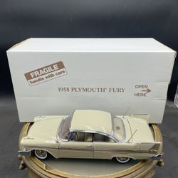Danbury Mint 1958 Plymouth Fury Hardtop 1/24 Scale Model Car Diecast With Box 