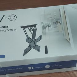 VIVO Electric Ceiling TV Mount for 23 to 55 inch Screens, Flip Down Motorized Pitched Roof VESA Mount, MOUNT-E-FD55

