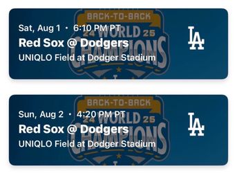 Red Sox @ Dodgers