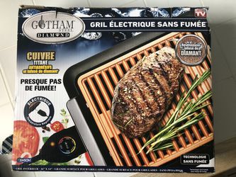 Gotham Steel Smokeless Electric Indoor Grill - Nonstick & Portable