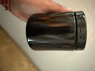 4 Pack Black Glass Storage Jar 8 Oz/250mL, 3.6" X 2.9"