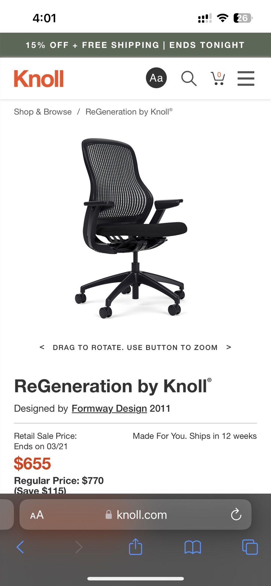 ReGeneration by Knoll® Office Chair
