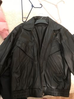 Black XL leather jacket