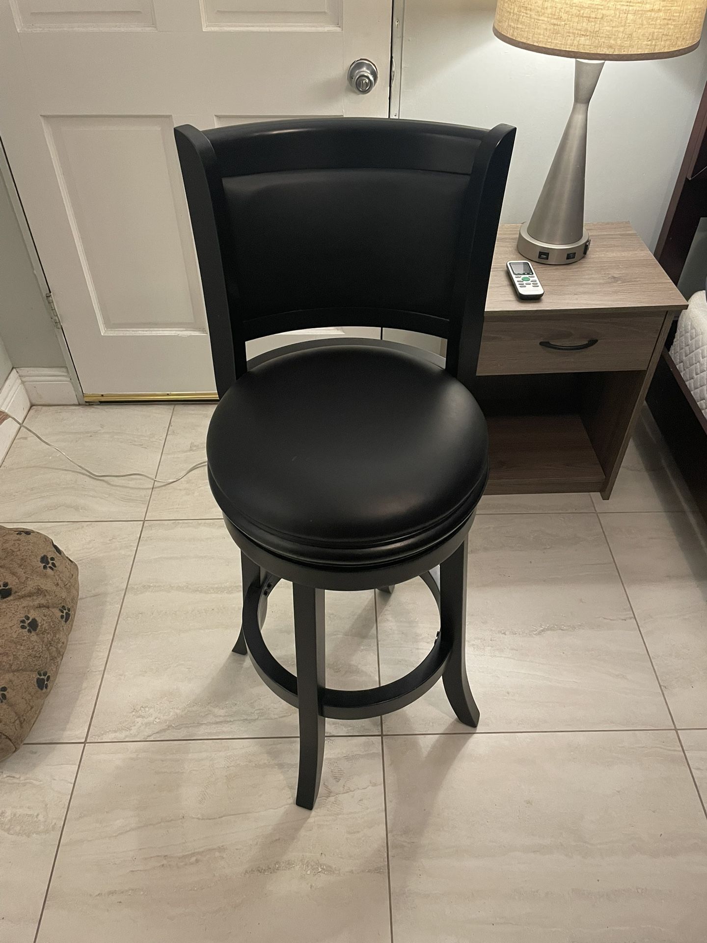 2X Black Single Barstool