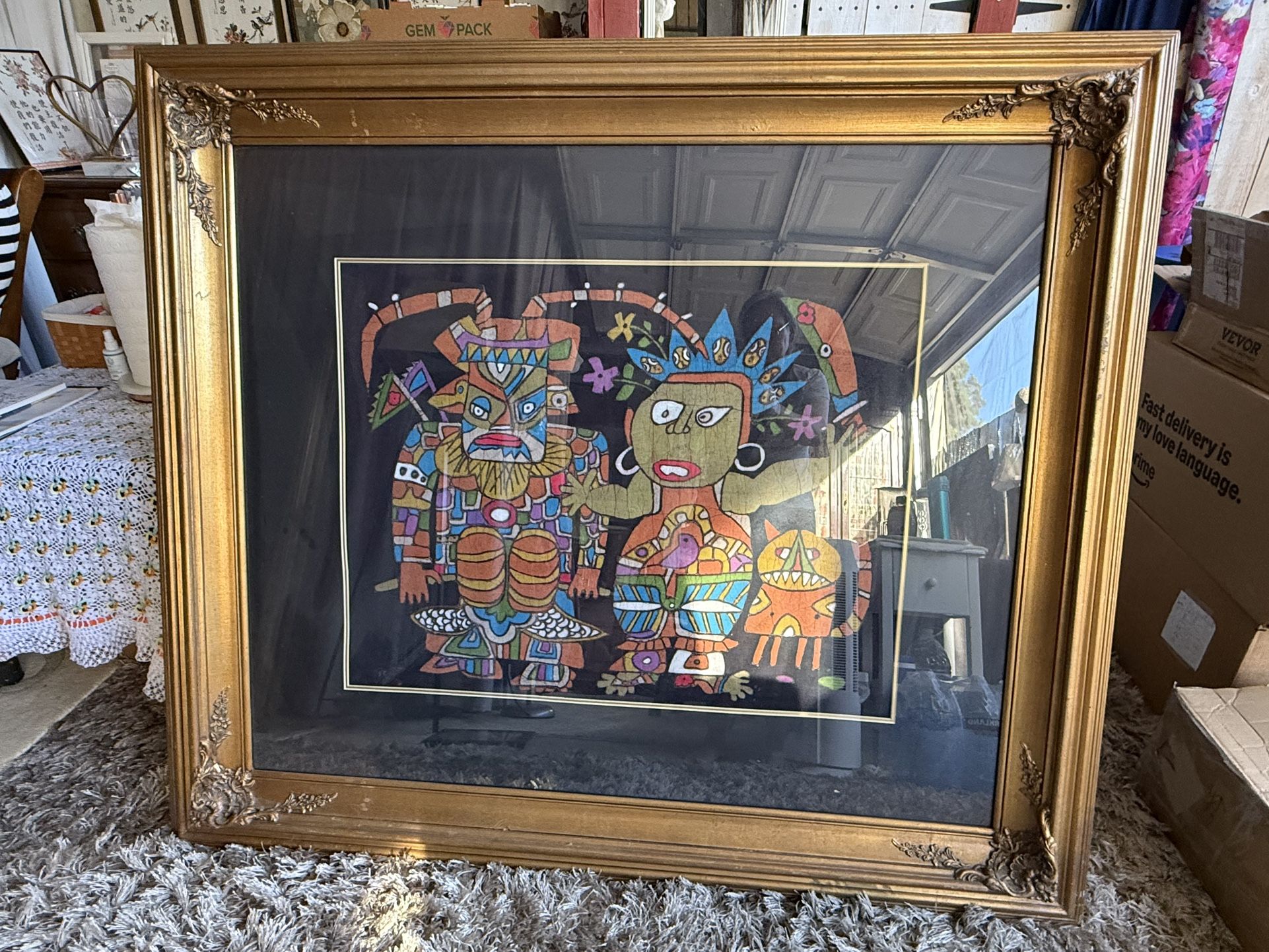 Antique Batik Paint Yunnan Ethics Minorities