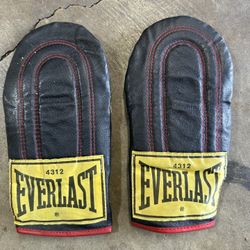 Vintage Everlast 4312 Leather Weighted  Speed Bag Training Gloves / Great Pair!
