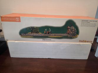 Dept 56 Halloween Haunted Coal Car Animated skeleton railroad Missing Power Cord