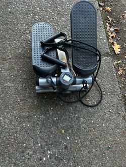 Mini Stepper with Resistance Bands and Monitor