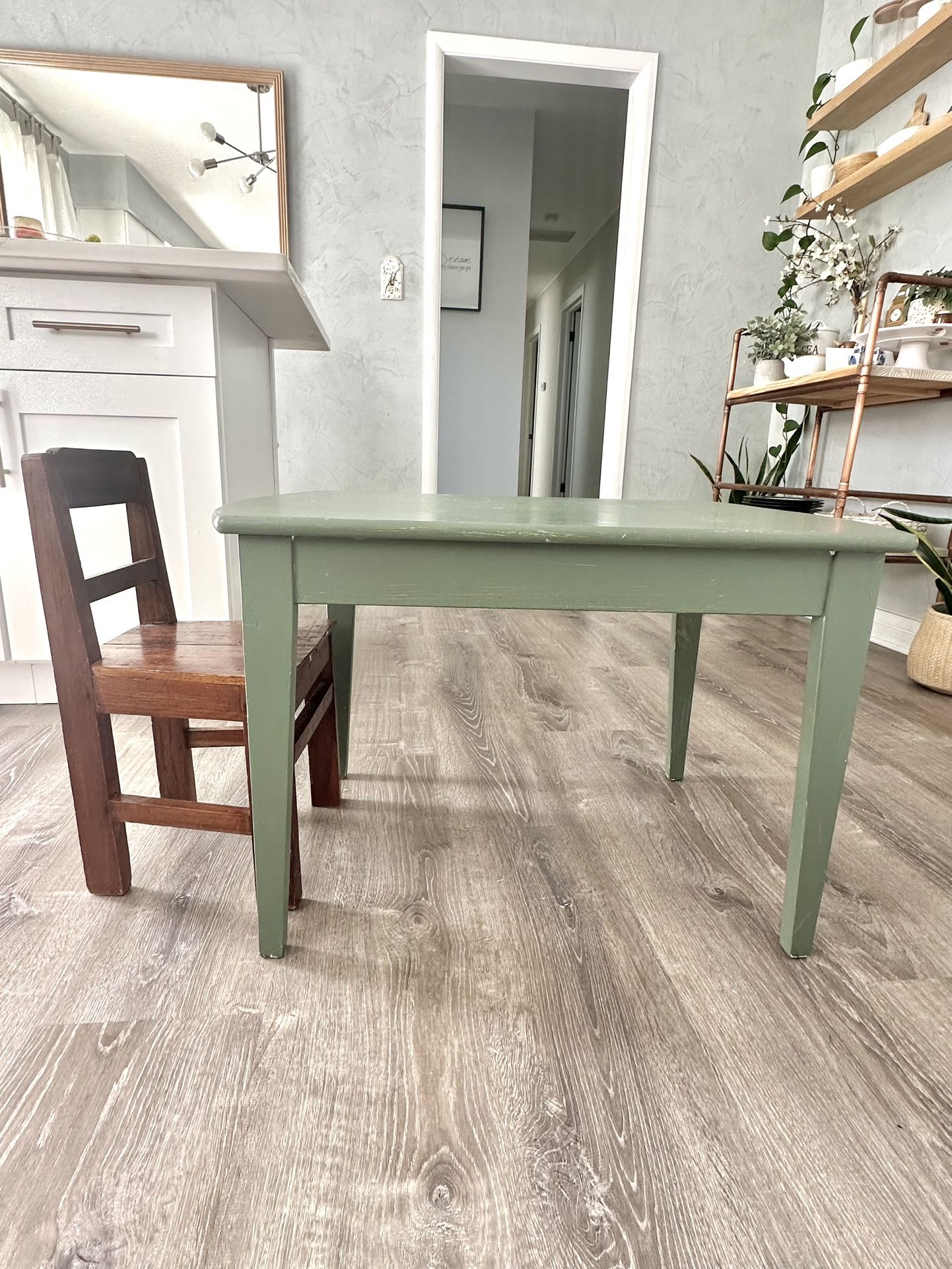 IKEA’s Kid’s Table and Vintage Chair $50