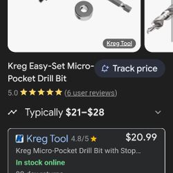 Kreg Easy set Drill Bit