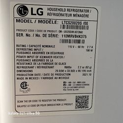 LG Stainless Steel Refrigerator Freezer