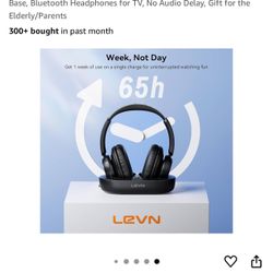 LEVN Wireless Headphones for TV Watching, TV Headphones Wireless for Seniors 