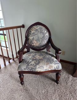 Victorian Style Accent Chairs Floral Upholstery great condition $100 for both