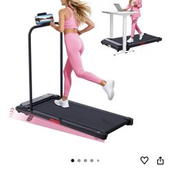 Walking Pad with Handle Bar and Incline, 3.0HP Electric Portable Small Treadmills with Incline for Home Small Spaces, 0.6-7.6MPH Compact Walking Pads 