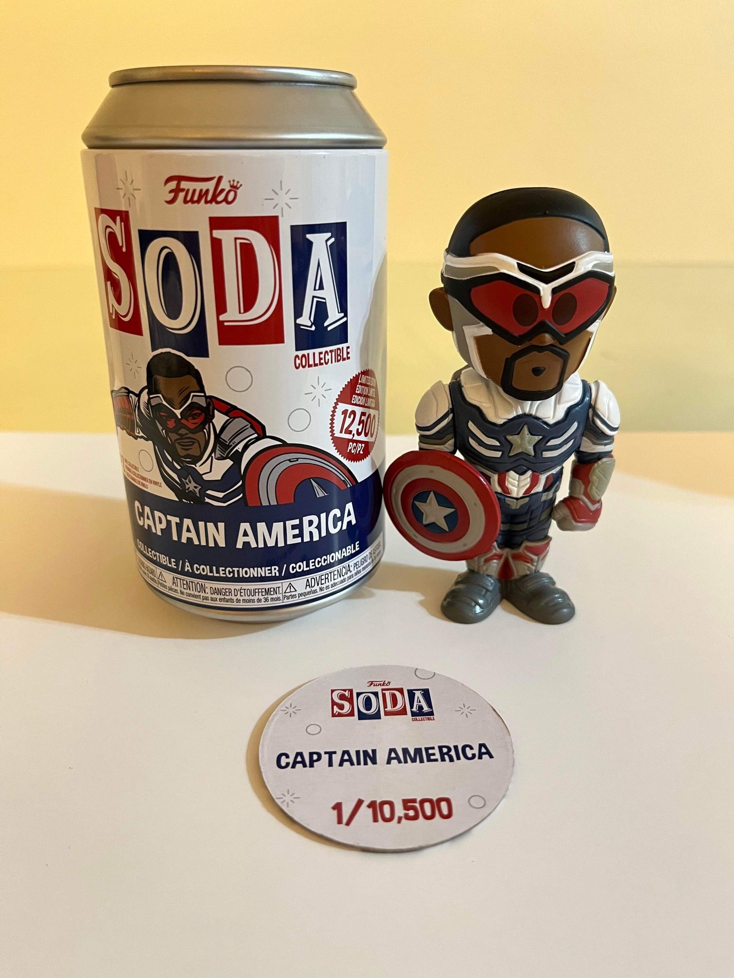 Funko Pop Soda Marvel Captain America Limited Edition 1 / 10,500 Mint Condition!