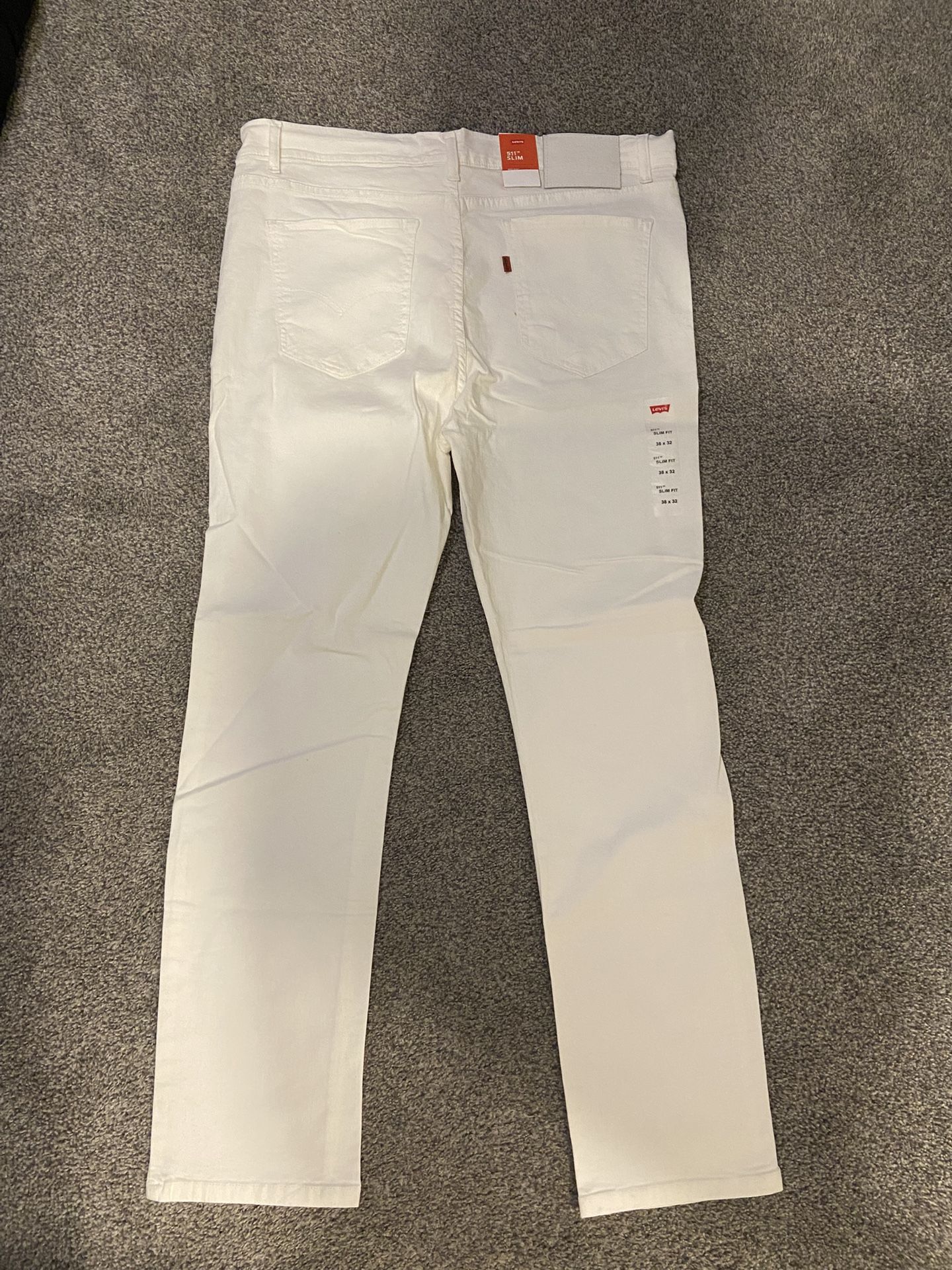White Levi 511 Slim