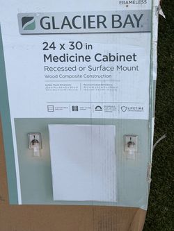 Glacier Bay 24x30 Frameless Medicine Cabinet