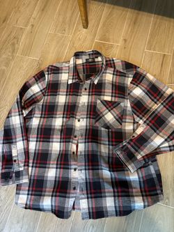 Harley Davidson Men’s Red Plaid Long Sleeve Button Down Shirt 4XL