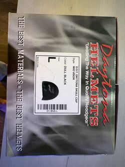 Daytona DOT Skull Cap Helmet Large Dull Black