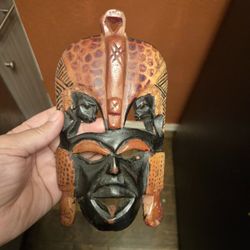 Small Wood Carved Kenyan Face Mask