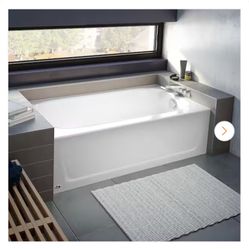 Bootz Industries Maui 60 in. x 30 in. Alcove Soaking Bathtub with Right Drain in White