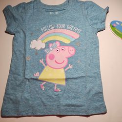 New Toddler Girls Peppa Pig T Shirt