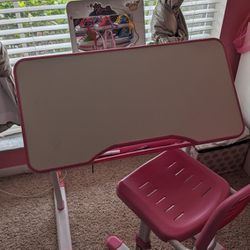 Adjustable Kids Desk In Pink