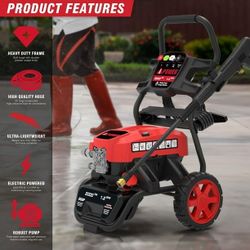 AiPower 2,000 PSI Electric Pressure Washer with Turbo Nozzle and Lightweight Frame – PWE2002