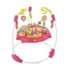 Fisher-Price Baby Bouncer Jumperoo Musical Activity Center with Lights, Sounds & Developmental Toys, Pink Petals
