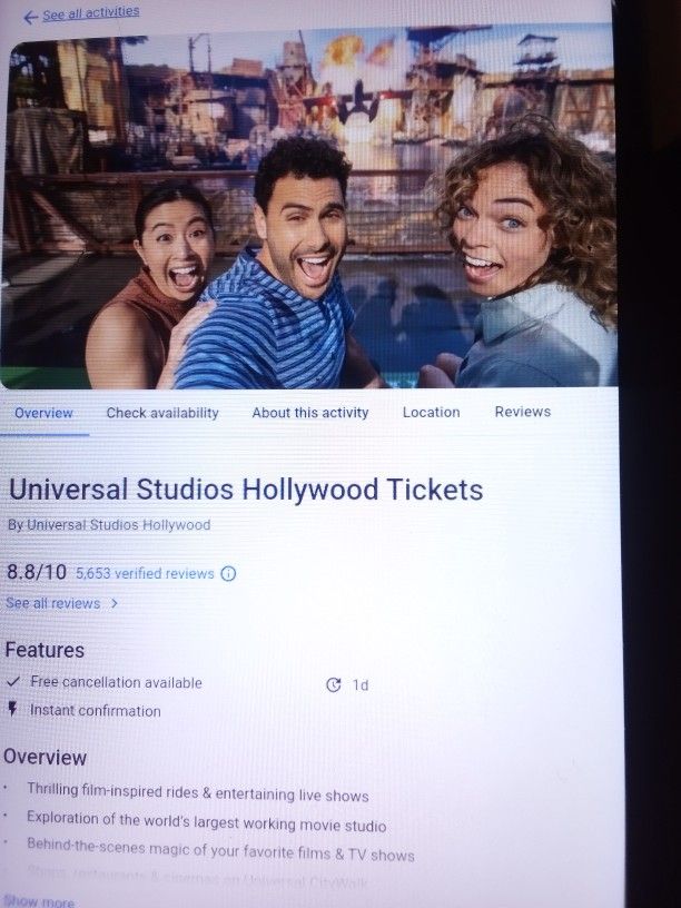 Universal Studios Hollywood Tickets