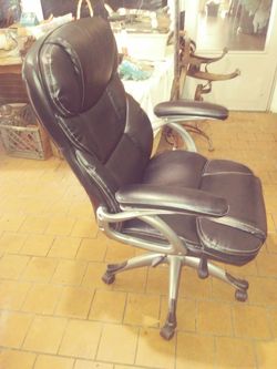 Faux leather office chair.