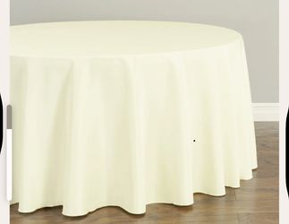 10 - 120’ Round Cream Table Cloths For Any Occasion